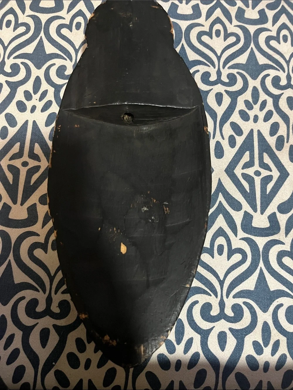 Hand Carved Black Wooden African Tribal Mask